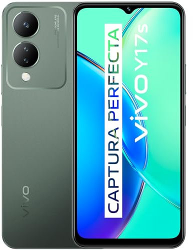 vivo Y17s, Smartphone 4 GB RAM + 128 GB ROM, Triple cámara de 50 MP, Batería de 5000 mAh, Pantalla HD+ de 6,56” de Alto Brillo, Resistencia al Agua IP54, Cuerpo Fino 2.5D, Teléfono móvil Android 13