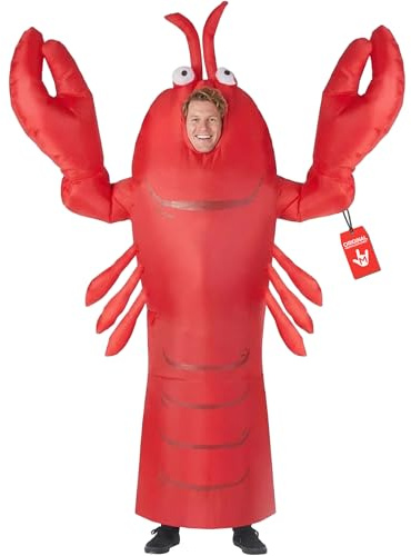 Morph Disfraz Langosta Hinchable Adulto, Disfraces Animal Marino Ridículo para Carnaval y Halloween, Talla única