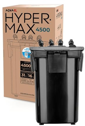 Aquael Filtro Hypermax 4500 BT – Controla el Mundo Submarino | Filtro Exterior para acuarios de Agua Dulce 200 – 1500 l | 4500 l/h | 18-36 W