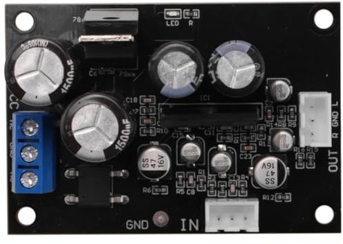 Jeenuuder Scheda di preamplificatore del lettore del disco del vinile mm Amplificatore Phono Testa di Grammofono Preamplificatore di Ingrandimento Doppio AC 12-16 V