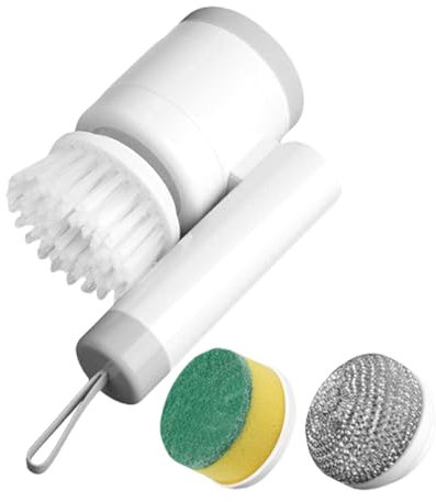 Huehkir Scrubber Elettrico Rotante,Scopa Elettrica a Batteria Senza Fili - Attrezzo Resistente all'Acqua Ricaricabile per Bagno Auto Piastrelle Vasca