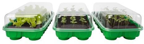 Lot de 3 mini serres d'intérieur – Idéal pour la culture des plantes, les pots de semences et les boîtes de culture. Créez un climat optimal pour les germes, les herbes, les légumes, les tomates et