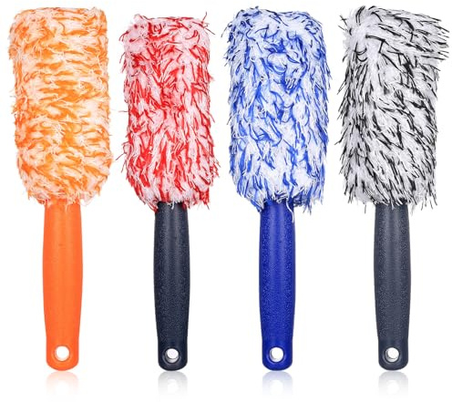 4 Pcs Brosse Multifonction Nettoyage Jantes Alliage Voiture Moto vélo