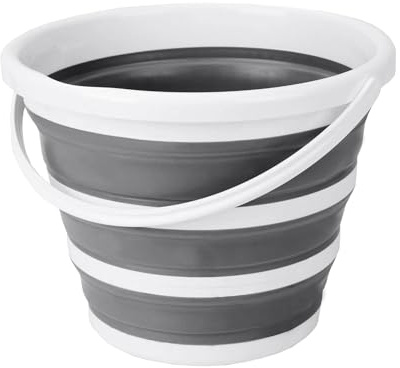 Secchio Pieghevole, Bacinella Salvaspazio, Catino Pieghevole Multiuso Lavabo Portatile, Secchiello in Silicone Lavabo, per Campeggio, Viaggio, Pesca, Camper, Pulizia della Casa (SECCHIO, 10L)