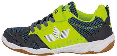 Lico Sport VS Unisex Kinder Hallenturnschuh, Anthrazit/ Lemon, 32 EU
