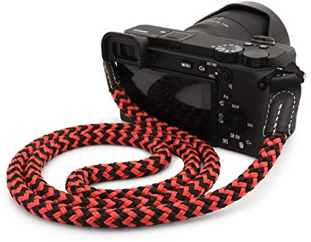 MegaGear SLR, Correa de muñeca para cámara DSLR (Grande) - Negro/Rojo, Grande - 100cm/39inc (MG)