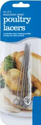 Vision4ever 8 Chicken Poultry Meat Lacers Trussing Needles & Lacing Twine Easy to Use