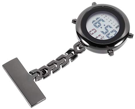 POPETPOP Schwesterntisch Geschenk Für Männer Herren Taschenuhr Abzeichen Uhr Revers Uhr Elektronisch Digital Kinderuhren Gesundheitsvorsorge Damen Gehäuse Material: Legierung Hai-Clip