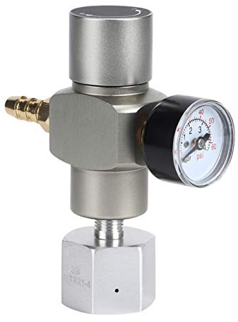 CO2 Keg Regulator, 2 i 1 Mini CO2 Gas Regulator Soda Tryckmätare med Adapter 3/8in Till TR21.4 för