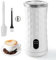 AdrreyuFny Milk Frother Electric, 4 in 1 Hot & Cold Milk Foamer, Auto Shut-Off Milk Steamer, 240ml 400w Stainless Coffee Frother for Coffee,Cappuccino,Latte (White)
