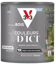 V33 Peinture Bois Couleurs d'ICI - Gris flotté - 0,5L