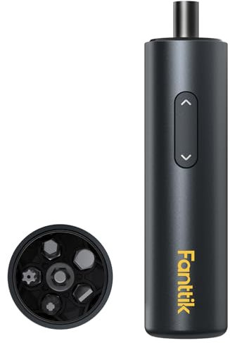 Fanttik NEX S1 Capsule 3,7 V Akkuschrauber, 5Nm Max Akku Schraubendreher, 320 U/min, S2 Magnetbits mit 1/4 Zoll Sechskant, LED-Licht, 5Pcs Doppelseitige Stahl-Bits für Möbel, Haushaltsgeräte