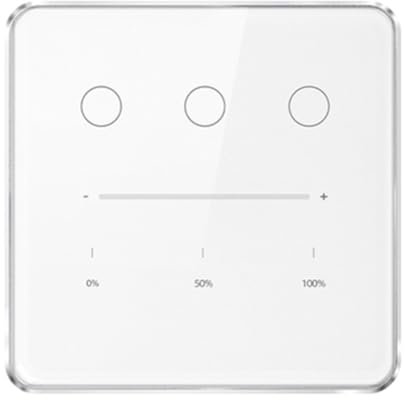 Eighosee Tuya Zigbee 3 Gang Dimmer Light Switch Tuya/Smart Life APP Remote Control US EU Standard Switch Percentage Control(A)