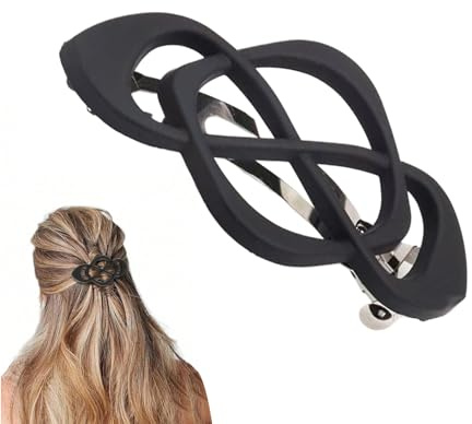 Pince Griffe Française | Pinces Griffe Rétro Plates - Accessoire Capillaire Léger Antidérapant pour Femmes Coiffure Mouillée Sport
