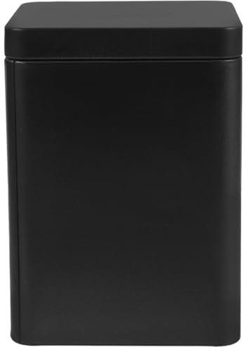 DIYEAH Caja de Almacenamiento de Té Bordes Lisos de Hierro Cuadrada Tapa Lata para Guardar Dulces y Organizar Suministros de Cocina