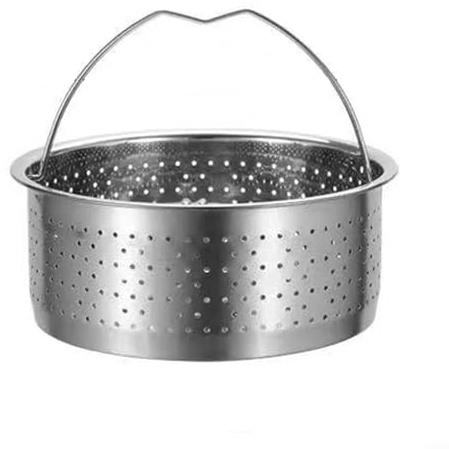 Inserto per cottura a vapore per riso e verdure, perfetto per pentole a pressione di tutte le dimensioni (17,5 cm)
