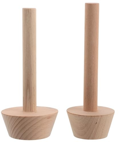Veemoon 2 moldes para tartaletas: Molde de madera natural para tartaletas de huevo | Herramienta reutilizable para hornear - para postres