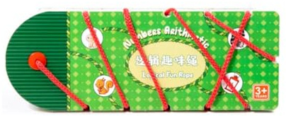 KiBcsLic Gioco con Corda Allenamento della Concentrazione Gioco Infilare Corde Sviluppo Mentale Rompicapo di Carta per Bambini