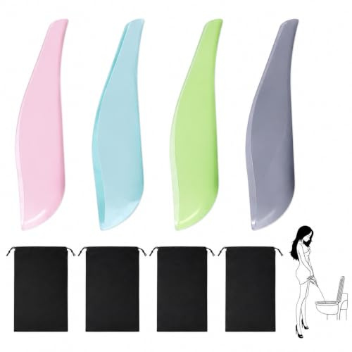Juego de 4 vasos urinella para mujer, en rosa, azul, verde, gris, con cuatro bolsillos de almacenamiento, material flexible, a prueba de fugas, adecuado para exteriores, viajes, viajes en coche y