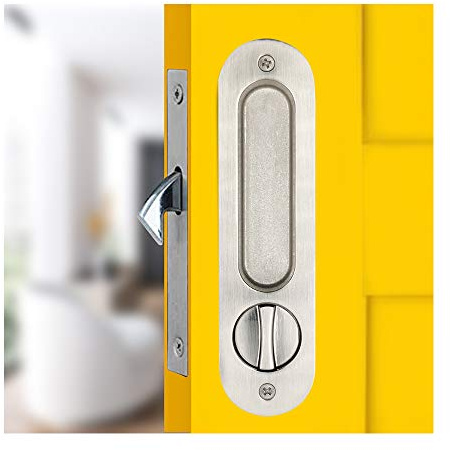 LWZH Porte Coulissante Mortaise Serrure Poignée Invisible Encastré Poignée Loquet Intérieur Meubles en Bois Serrure de Porte