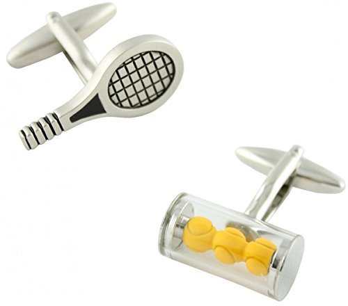 MasGemelos - Gemelos Raqueta y Bote Pelotas Tenis Cufflinks