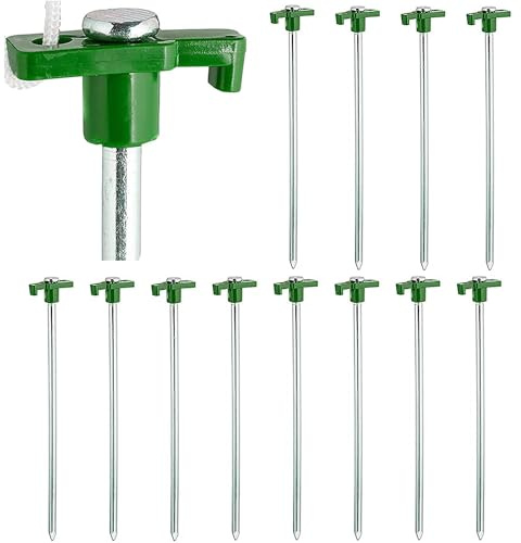 Large Heavy Duty Storm Proof Tent Pegs, Galvanised Steel Rust Proof – These Stakes are Ideal for a Hard and Rocky Ground for Camping Tents, Gazebos and Gardening (12 Rock Pegs)