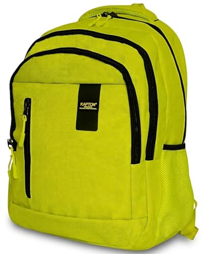 HuntaDeal Hi Vis Backpack Adjustable Rucksack Bag | High Visibility Safety Reflective Work Cycle Hiking Walking Heavy Duty 25L Capacity, Yellow