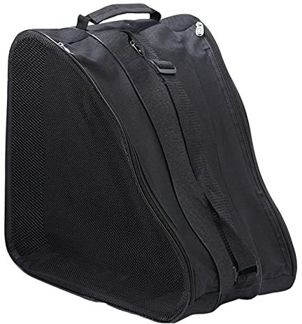 Unisex Skating Shoes top Handle Carry Backpack Accessories Oxford Cloth Holder Ice Skating Bag Storage Bag for Roller Men, Black