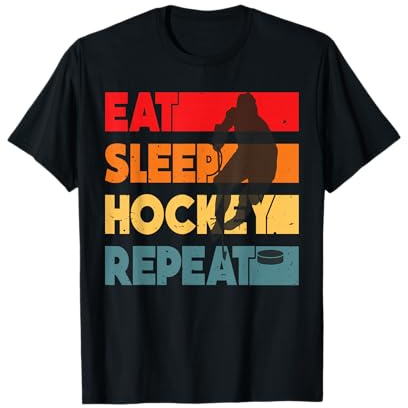 Eat Sleep Ice Hockey Repeat Gifts for Kids Boys Men Women T-Shirt