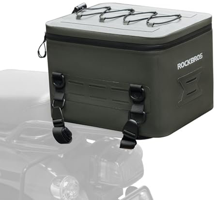 ROCKBROS Motorbike Saddle Bag Multifunctional Motorcycle Tail Bag Rear Seat Bag Waterproof Motor Pannier Bag Luggage Bag for Helmet, Tools, Storage, 13L, Gray