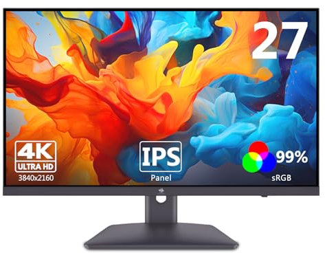 Z-Edge 27 Inch 4K Monitor UHD(3840x2160) IPS Panel 75Hz(DP) LED Monitor, 250 cd/m², HDR10, FreeSync, Flicker Free, HDMI x2, DisplayPort x2