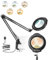 TANYO 10X Lupe mit Licht und Klemme, Lupenlampe mit 84 LEDs, 5 Einstellbare Farben und 10 Helligkeitsstufen Lupenleuchte für Hobby Lesen Basteln Juweliere Modellbau, Tischlupe mit Beleuchtung