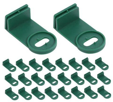 HANABASS 150 Stück Gewächshauszubehör Schnalle Pflanzenbügel Gartennetz-Clip Clips für Gartennetze Hochleistungs-Gewächshausklammern Anlagenanschluss Plastik Dark Green