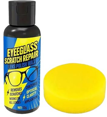 Eye Glass Scratch Remover - Mirror Stains Removal Solution | Anti-Wear Repair Liquid | Watch Screen Car Phone Camera | Window Sunglasses Accessory, Eyeglasses Polishing Cleaner, Lens Restoration