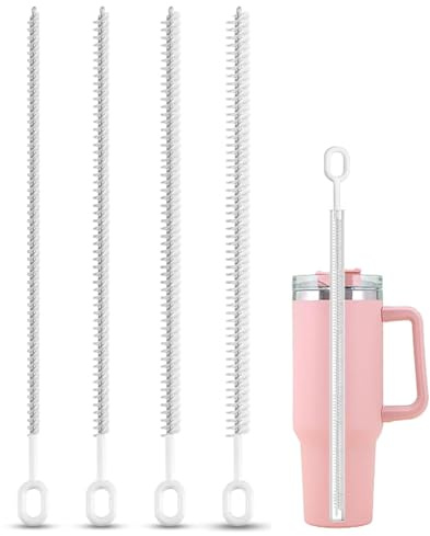 Stanley - Cepillos de limpieza de popotes para botellas de agua, extralargos, mango de agarre cómodo, herramientas de limpieza del hogar para vaso Stanley Owala de 40/30/20 onzas, botellas de viaje, 4