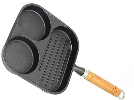 Zerodis 3 in 1 Nonstick Stone Coated Frying Pan, Breakfast Skillet for Cooking Eggs, Pancakes and Meats, Home Kitchen Cookware