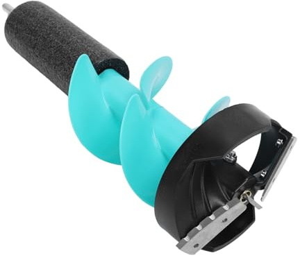 TIKATARER Barrena de Hielo Eléctrica de 6 Pulgadas, Resistente a la Erosión por Impacto, Material de Nailon de Metal de Primera Calidad, Kit de Taladro de Hielo con Hoja Incisiva Robusta