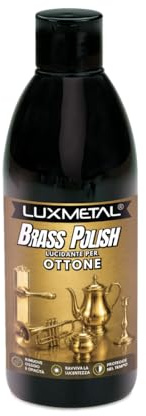 Lux Metal Brass Polish - Abrillantador para latón, 250 g, pasta abrasiva, abrillantador de latón y bronce, elimina óxido, opacidad, ennegrecimiento, reaviva el brillo y protege el metal
