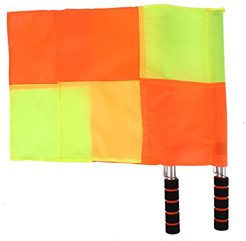 Acouto Schiedsrichterfahnen, 2PCS Schiedsrichter Flag Schiedsrichter Linienrichter Flagge mit Aufbewahrungstasche für Sport Fußball Fußball Hockey Training
