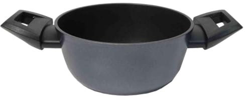 Zanetti Evolution Casseruola per Induzione Diametro 16 cm, Fondo Antiaderente, Alto Spessore, Casseruola con Coperchio, Impugnatura Comoda Due Maniglie, Nero