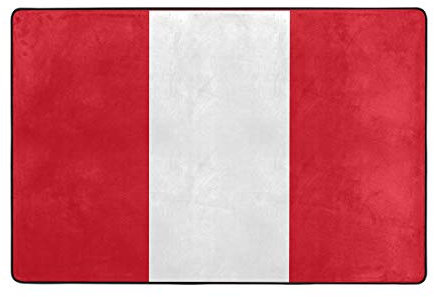 FANTAZIO Teppich Flagge von Peru gerader Teppich-Greifer für Ecken und Kanten, idealer Teppichstopper für Küche/Badezimmer, Polyester, 1, 36 x 24 inch