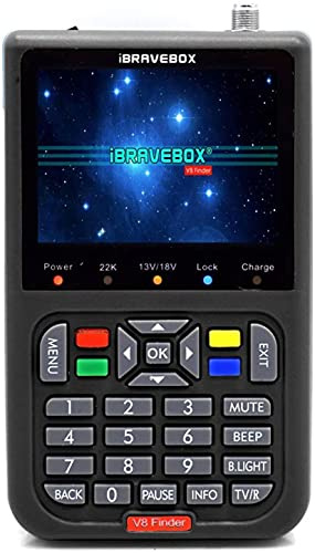 Digital Satellite Signal Finder Meter - V8 Finder HD DVB-S/S2 & H.265 Signal Meter 3.5-Inch Color Screen with OSD On-Screen Display, Upgradable Software