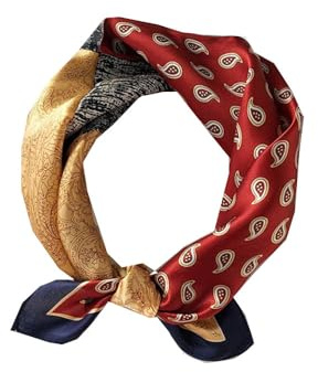 Riho 12 momme Hombres 100% seda de morera Pañuelo Bufanda Cubierta Para La Cabeza (53x53cm)