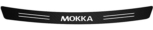 JYMLOV Car Carbon Fiber Rear Bumper Protector for Op-el Mokka, Trunk Door Sill Strip Anti-Scratch Decorative Sticker Styling Accessories - Strong Stickiness,Black