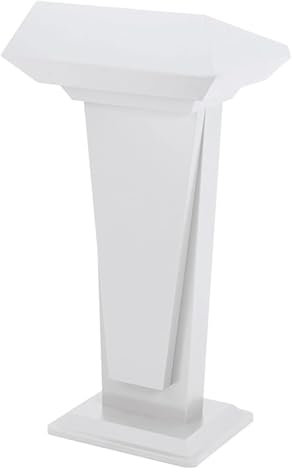 Rednerpult, Stehendes Podium, Stehpult, Podien Eisen Farbe Podium Stand Einfache Hotel Rezeption Stehen Rednerpult(White)