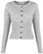 Namatime Damen Trachtenjacke Bolero Dirndl Jacke Kurze Trachten Strickjacke mit Knopfleiste Oktoberfest Outfit Grau 40