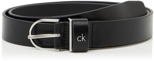 Calvin Klein Damen Metal Loop Round Buckle 2.5 K60K613147 Fester Gürtel, Black (Ck Black), 90