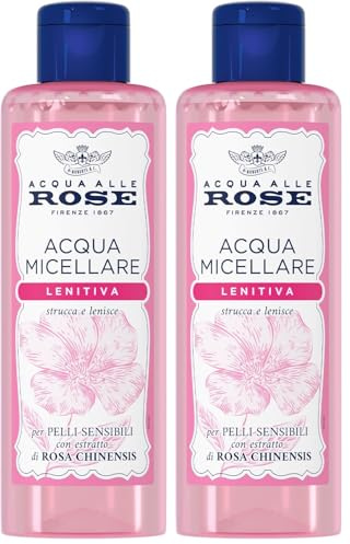 Acqua alle Rose Acqua Micellare Lenitiva per Pelli Sensibili, 200ml (Confezione da 2)