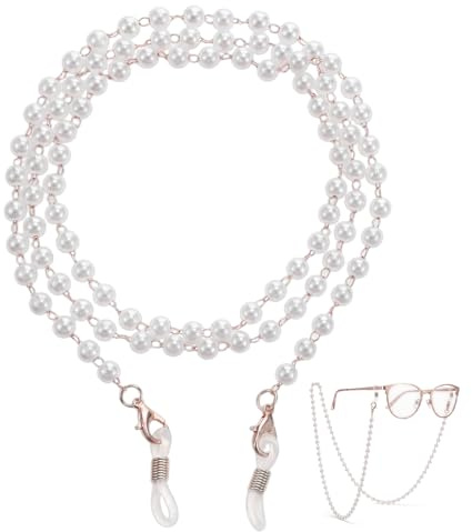 Ymapinc Chaîne de lunettes en perles pour femme - Élégante chaîne de lunettes de soleil - Parfait pour la lecture, également un excellent cadeau d'anniversaire pour les femmes