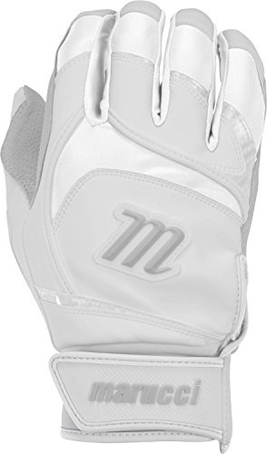 Marucci 2019 Signature Baseball-Schlaghandschuhe, Weiß, Größe XL